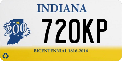 IN license plate 720KP