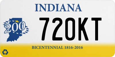 IN license plate 720KT