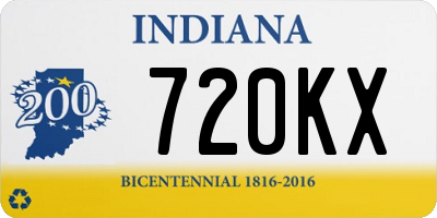 IN license plate 720KX