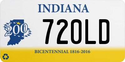 IN license plate 720LD