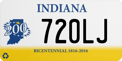 IN license plate 720LJ