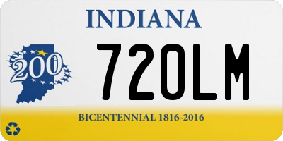 IN license plate 720LM