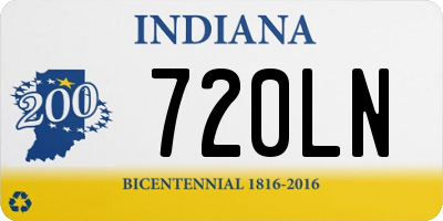 IN license plate 720LN