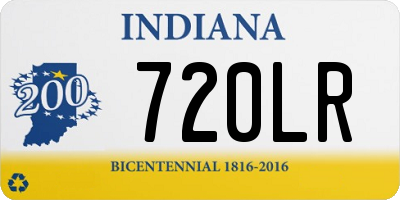 IN license plate 720LR