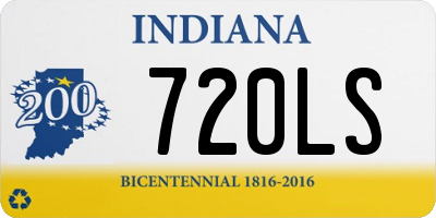 IN license plate 720LS