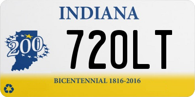 IN license plate 720LT