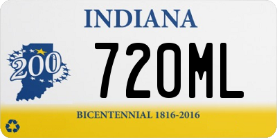 IN license plate 720ML