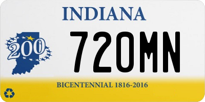 IN license plate 720MN