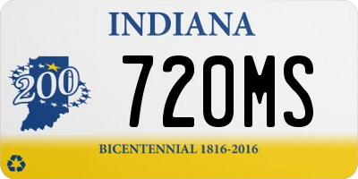 IN license plate 720MS