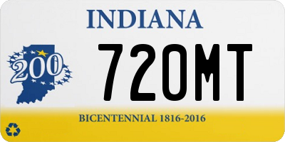 IN license plate 720MT