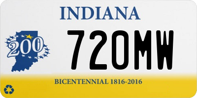 IN license plate 720MW