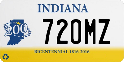 IN license plate 720MZ