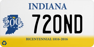 IN license plate 720ND