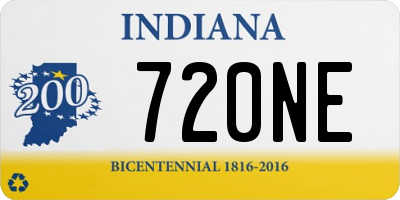 IN license plate 720NE