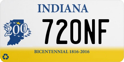 IN license plate 720NF