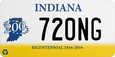 IN license plate 720NG