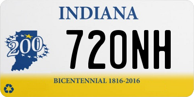 IN license plate 720NH