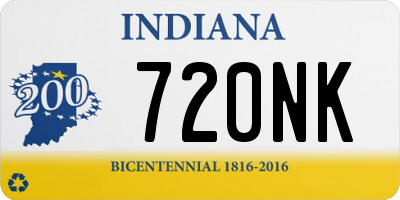 IN license plate 720NK