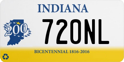 IN license plate 720NL
