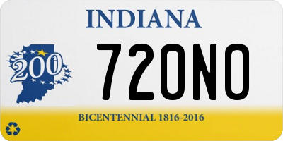 IN license plate 720NO