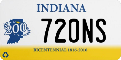 IN license plate 720NS