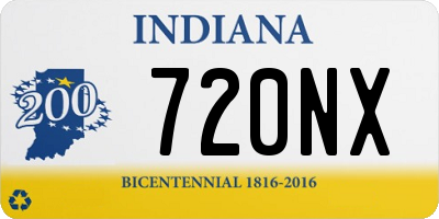 IN license plate 720NX