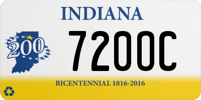 IN license plate 720OC