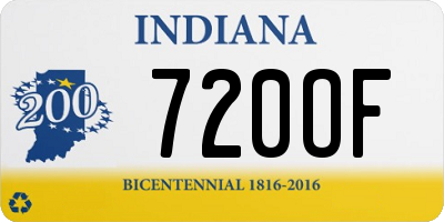 IN license plate 720OF