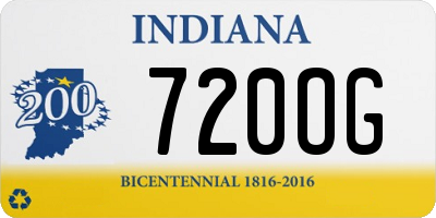 IN license plate 720OG