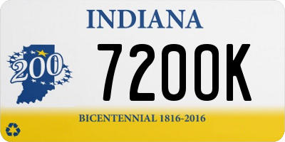 IN license plate 720OK