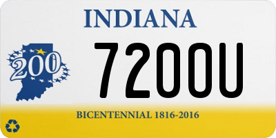 IN license plate 720OU