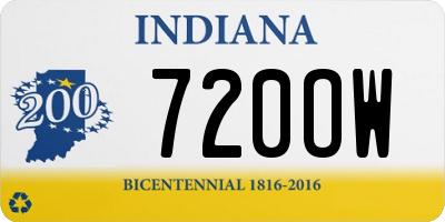IN license plate 720OW