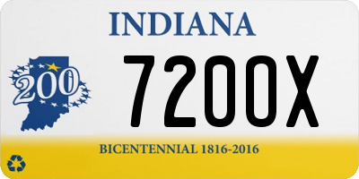 IN license plate 720OX