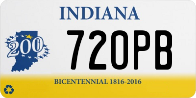 IN license plate 720PB