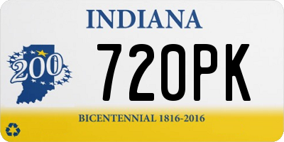 IN license plate 720PK