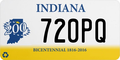 IN license plate 720PQ