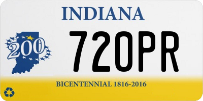 IN license plate 720PR