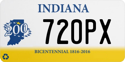 IN license plate 720PX