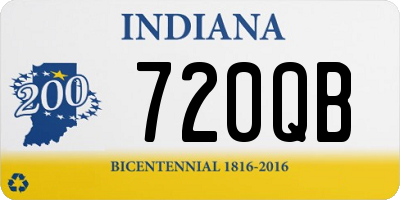 IN license plate 720QB