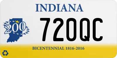 IN license plate 720QC