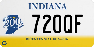 IN license plate 720QF
