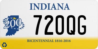 IN license plate 720QG