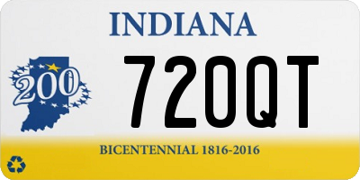 IN license plate 720QT