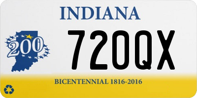 IN license plate 720QX