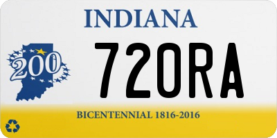 IN license plate 720RA