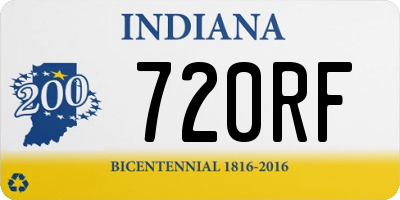 IN license plate 720RF