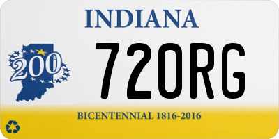 IN license plate 720RG