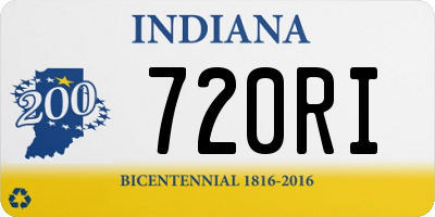 IN license plate 720RI