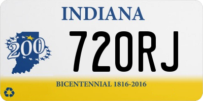 IN license plate 720RJ