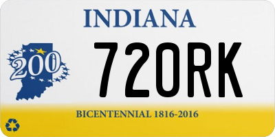 IN license plate 720RK